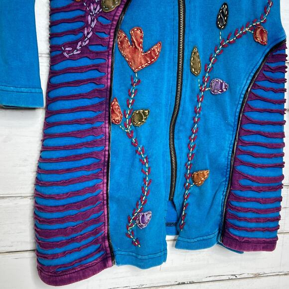 Rising International Full Zip Hooded Sweatshirt Dress Size Medium - Picture 7 of 10